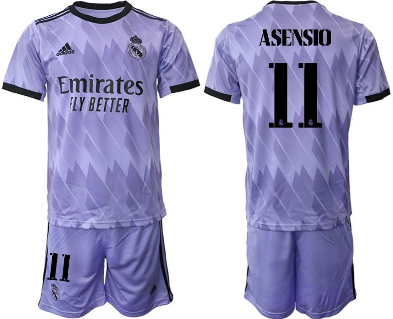 Men 2022-2023 Club Real Madrid away purple #11 Soccer Jersey->real madrid jersey->Soccer Club Jersey